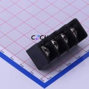 DBT30C-9.5-4P-BK-P Barrier Terminal Block Through hole Component (THT),P=9.5mm Connector Two Sides 9.5mm 1x4P Straight Pin - Product Image 1
