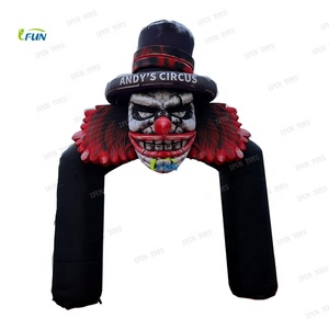 Arco Inflable Publicitario con Diseño de Calabaza Amarilla, Ventilador Incorporado, Impresión Digital, para Decoración de Halloween - Product Image 4