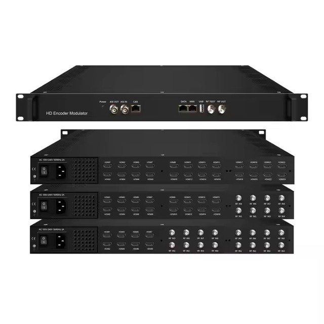 16 In 1 Digital TV IPTV Tuner HD MI IP to RF Modulator CATV 16 Channel ISDB-T DVBT Modulador