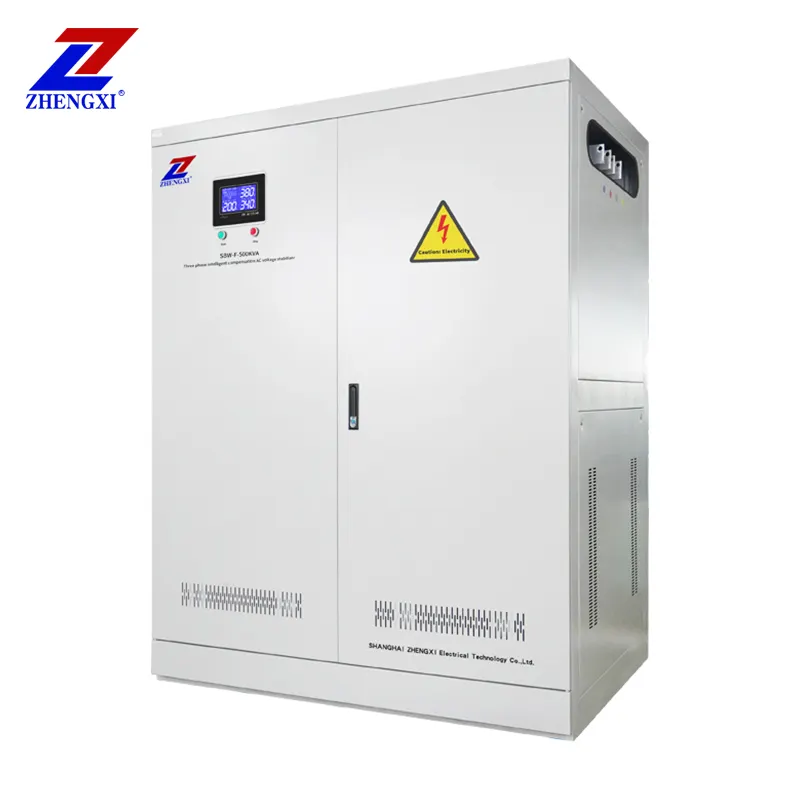 SBW-F 500KVA 600KVA 250KVA AVR régulateur de tension automatique triphasé stabilisateurs de tension à compensation complète