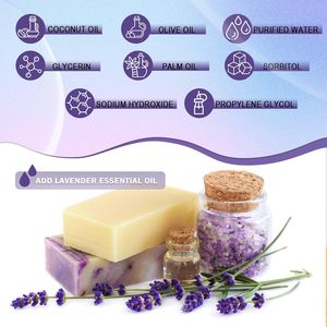 Base <span class=keywords><strong>de</strong></span> <span class=keywords><strong>Savon</strong></span> à la Lavande <span class=keywords><strong>Bio</strong></span>, Formule Glycérine Végétale, Hydratant pour la Peau, Matière Première pour Fabrication <span class=keywords><strong>de</strong></span> <span class=keywords><strong>Savon</strong></span> à Fondre pour Savonniers - Product Image 3