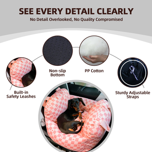 Dog Car Seat Cushion <strong>Pet</strong> <strong>Sofa</strong> Travel Bed Washable <strong>Cover</strong> Waterproof Solid Pattern PP Material for Small <strong>Pets</strong> - Product Image 2