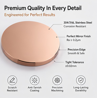 Disque rond vierge en acier inoxydable poli miroir pour pendentif de bijoux DIY, pièce de monnaie à graver, étiquette métallique, vente en gros