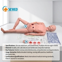 Mannequin de soins multifonctionnel pour hommes âgés, modèle de formation en soins infirmiers de type PVC avancé pour la formation en stage scolaire