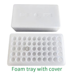 حامل صينية أنبوب Styrofoam مع غطاء لـ 16 أنبوب اختبار 50 وظيفة صينية أنبوب اختبار DNA <span class=keywords><strong>RNA</strong></span> - Product Image 2