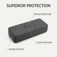 Étui à lunettes portable en cuir PU, rectangulaire, rigide, étanche, pour lunettes de lecture, vente en gros
