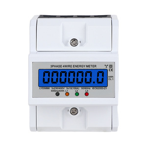 <b>Three</b> Phase Four Wire Energy Meter 3x230/400V 100A LCD Display Digital Electric Power Meter For Industrial Use - Product Image 1