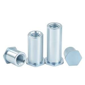 Carbon Steel Blind Hole <b>Press</b> Fit <b>Stud</b> M4 3.5mm Hexagonal Zinc Plated For Rail Transit Equipment - Product Image 1