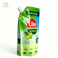 Sacs d'emballage liquide personnalisés imprimés en héliogravure en gros, pochettes à bec verseur pour savon liquide et liquides de nettoyage 500ml 900ml 1L 1.5L