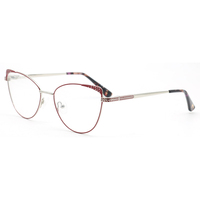 Lunettes légères en métal et diamant, verres personnalisables, à la mode,