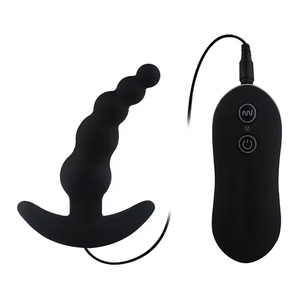 10-Speed Anal Sex Toy Silicone Remote Control Anal Butt Plug Bead <b>Vibrating</b> Massager for Men Women Couples - Product Image 1