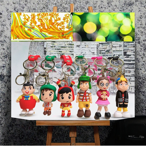 Venta al por mayor lindo patrón de animales de dibujos animados El <span class=keywords><strong>Chavo</strong></span> mosquetón llavero delicado pequeño regalo muñeca para coche mochila colgante llavero - Product Image 3