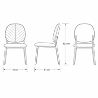 Chaise démontable noire rembourrée avec surpiqûres chevron et structure métallique pour projets d'importation de mobilier de villégiature