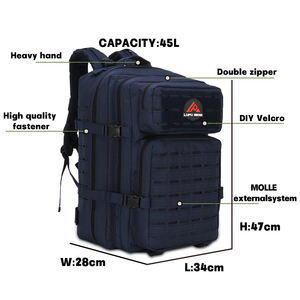 Mochila Táctica de Camuflaje Oxford Lupu BL097, 45L, Impermeable, con Marco Interno y Diseño Ergonómico para Deportes, Viajes y Actividades al Aire Libre - Product Image 3