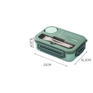 Hộp cơm trưa nhựa 4 ngăn mới, dung tích 1.3L, tiện dụng cho văn phòng, bộ hộp cơm bento di động - Product Image 5