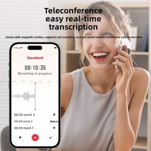 Enregistreur vocal magnétique AI C3 ultra-mince avec transcription en temps réel, traduction, résumé et outil multilingue pour l'enregistrement de réunions de bureau - Product Image 5