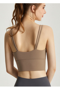 Tops de Yoga de Alta Calidad para Mujer, Transpirables, con Doble Tirante, Soporte Alto, para Entrenamiento de Pilates, Ecológicos, al por Mayor - Product Image 2