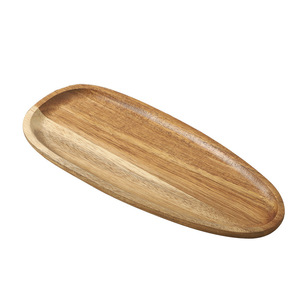 Solid Wood <b>Tray</b> Irregular Shape Acacia Wood Varnish Serving Plate For <b>Snacks</b> Tea Drinking Household Use - Product Image 5