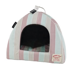 De algodón y lino rayas <span class=keywords><strong>gato</strong></span> iglú - Product Image 3