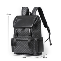 Sac à dos pour ordinateur portable en PU, tendance 2024, imperméable, léger, avec port USB, sac d'école design pour femmes et hommes, voyage