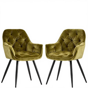 Silla Moderna Tapizada en Terciopelo, Muebles de Lujo Contemporáneos para el Hogar, Sillas de Salón para <span class=keywords><strong>Restaurante</strong></span> y Comedor - Product Image 1