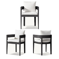 Meubles d'extérieur sur mesure de style nordique fabriqués en Chine, tables et chaises haut de gamme en alliage d'aluminium, imperméables et résistantes aux intempéries, pour patios