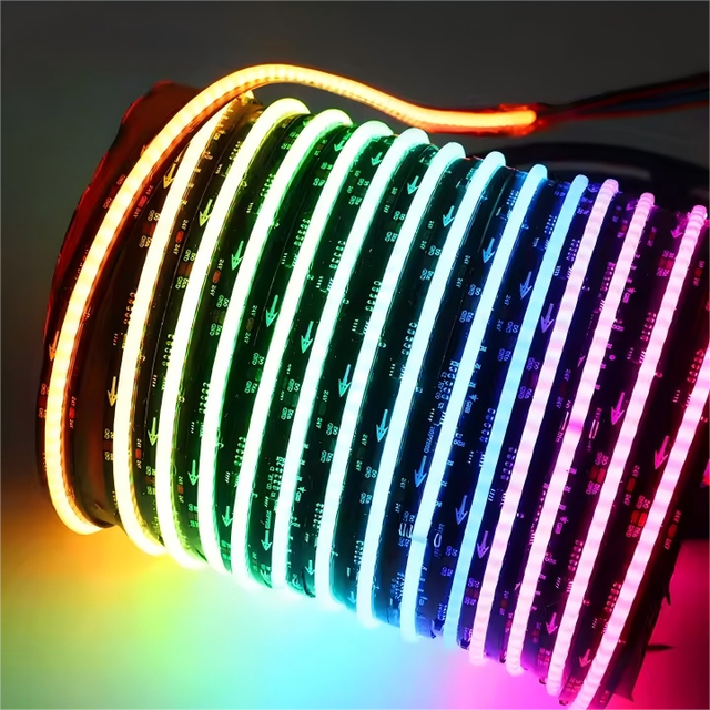 SXZM Addressable 720Leds/m 12/24V 10MM RGBIC RGBW Flexible LED Strip RGB Segmented Control Music Synchronized Tira COB LED Strip