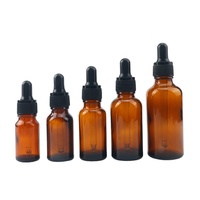 Flacons d'huile essentielle en verre ambré LANJING 30 ml avec compte-gouttes et couvercle noir