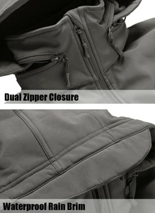 Best Quality Men's Casual Softshell Jacket Long Sleeve Winter <b>Coat</b> with Stand Collar New Arrival - Product Image 3