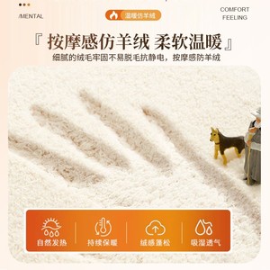 Tapis de chevet fantaisie en forme de dessin animé Wan Xinlong, tapis de sol rembourré en fausse fourrure de cachemire, tapis décoratif moderne - Product Image 5
