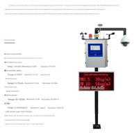 Station de surveillance de la qualité de l'air industrielle, analyse des poussières et des gaz, affichage PM2.5/PM10/TSP, communication GPRS/Ethernet, capteur de bruit