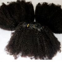 Meilleure qualité de cheveux afro crépus tissés 4A 4B 4C torsion cheveux afro bouclés paquet vierge brésilien style droit Afro crépus cheveux humains