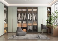 Ensemble de meubles de garde-robe moderne personnalisé de couleur verte pour la maison Solution de stockage de vêtements de chambre à coucher