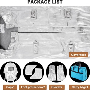 Ropa de Seguridad Resistente al Fuego y al Calor de 1000 Grados, Overoles Anti-Radiación Térmica con Lámina de Aluminio Compuesto - Product Image 6
