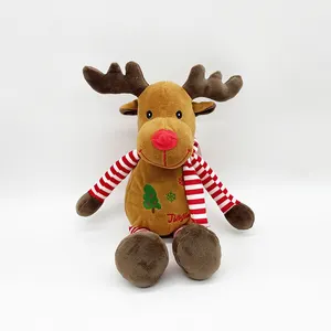 促销毛绒圣诞驯鹿长臂长腿毛绒毛绒玩具动物驼鹿圣诞礼物驯鹿毛绒