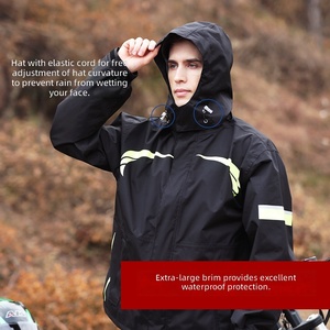Ensemble imperméable réfléchissant personnalisé en polyester pour moto/vélo électrique, veste et <span class=keywords><strong>pantalon</strong></span> <span class=keywords><strong>de</strong></span> <span class=keywords><strong>pluie</strong></span> pour <span class=keywords><strong>homme</strong></span>, livreur - Product Image 6