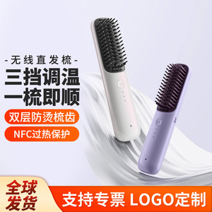 Mini Plancha de Pelo Inalámbrica, Color Blanco Deslumbrante y Morado Púrpura, 269g, Portátil, con Función de Iones Negativos, para Uso Doméstico - Product Image 3