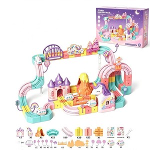 Jouet de piste de course Licorne Dreamland, piste à engrenages anti-gravité à 3 rails, kit de construction magnétique électrique, jouets éducatifs pour enfants - Product Image 1