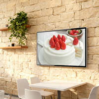 Affichage numérique mural de 32 pouces avec Wi-Fi, Bluetooth et écran tactile pour centre commercial, télécommande pour banque