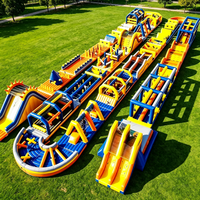 Parcours d'obstacles gonflable avec toboggan et château gonflable, en PVC, pour enfants, idéal pour les fêtes en extérieur, vente directe d'usine