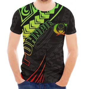 INSTANTARTS Pohnpei Culture polynésienne Tribal Island Reggae Tattoo Impression 3D Hommes/Femmes Streetwear d'été T-shirt court à col rond - Product Image 3