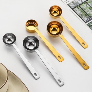 Cuillères doseuses en acier inoxydable écologiques à long manche, personnalisables avec logo et couleur, capacité 15 ml, pour café, thé et clip de sac - Product Image 4