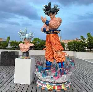 Statue <span class=keywords><strong>Son</strong></span> <span class=keywords><strong>Goku</strong></span> <span class=keywords><strong>Ultra</strong></span> <span class=keywords><strong>Instinct</strong></span> à l'échelle 1:1, sculpture en résine Dragon <span class=keywords><strong>Super</strong></span> Anime, base lumineuse LED, figurine grandeur nature pour exposition - Product Image 2