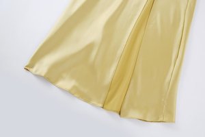 TAOP&ZA 2026 Nuovo Arrivo Estivo - Elegante Abito <span class=keywords><strong>Midi</strong></span> con Spacco, Sexy Schiena Scoperta Asimmetrico in Seta Satinata (8342214) - Product Image 6