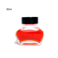 Vente en gros 50ml 30ml 15ml vide recharge rectangle encrier en verre peinture colorant conteneur stylo plume bouteille d'encre