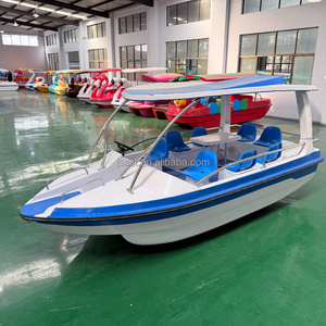 Barca Elettrica Usata in Fibra di Vetro per 8 Persone con Tavolo Semplice e Parasole, Vendita all'Ingrosso dalla Fabbrica. - Product Image 3