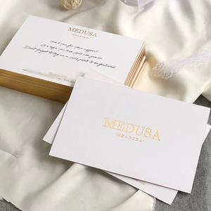 Carte postale personnalisée avec logo imprimé feuille d'or merci pour vos cartes de commande pour carte de remerciement personnalisée pour les affaires - Product Image 6