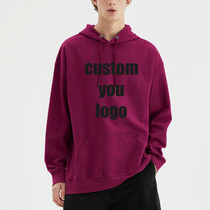 Custom Design Hoodie <b>Mens</b> Pullover <b>Sweatshirts</b> Manufacturer Long Sleeve Wholesale Solid Print Logo Cotton Drop Shoulder Hoody - Product Image 2