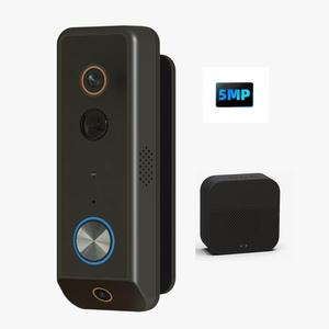 Sonnette vidéo avec caméra WiFi à double objectif 5MP, grand <span class=keywords><strong>angle</strong></span>, audio bidirectionnel, interphone vidéo - Product Image 1