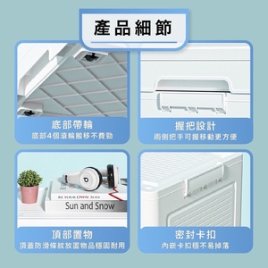 high quality Large Capacity Clothing Organizer No-Assembly Foldable <b>Storage</b> Box with Wheels - Product Image 6